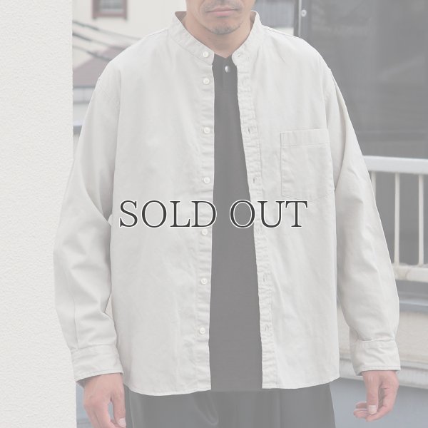 画像9: ワンウォッシュ バンドカラー L/S テーパードシャツ【MADE IN JAPAN】『日本製』/ Upscape Audience