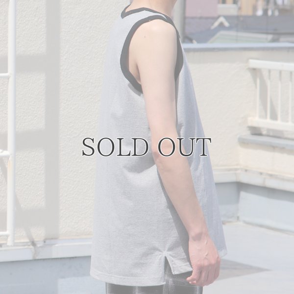 画像5: 丸胴 ヘビーウェイト（度詰天竺）10オンス サイドスリット スクエア バイカラー ロングタンク【MADE IN JAPAN】『日本製』/ Upscape Audience