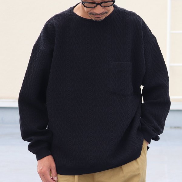 画像12: 「尾州」コットンキルト クルーネック プルオーバー【MADE IN JAPAN】『日本製』 / Upscape Audience