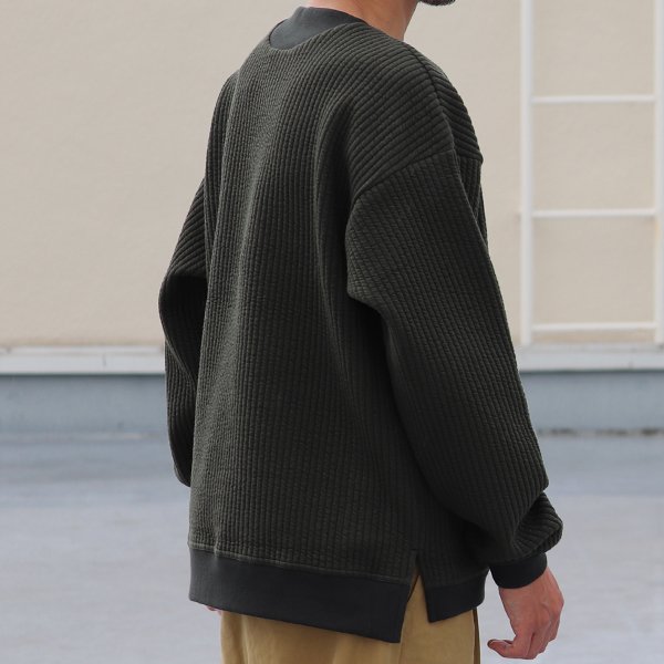 画像16: 「尾州」コットンキルト クルーネック プルオーバー【MADE IN JAPAN】『日本製』 / Upscape Audience
