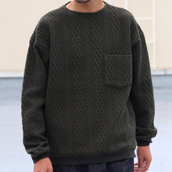 画像7: 「尾州」コットンキルト クルーネック プルオーバー【MADE IN JAPAN】『日本製』 / Upscape Audience