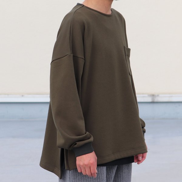 画像5: ボンバーヒート爆暖裏起毛 サイドスリット クルーネック プルオーバー【MADE IN JAPAN】『日本製』 / Upscape Audience