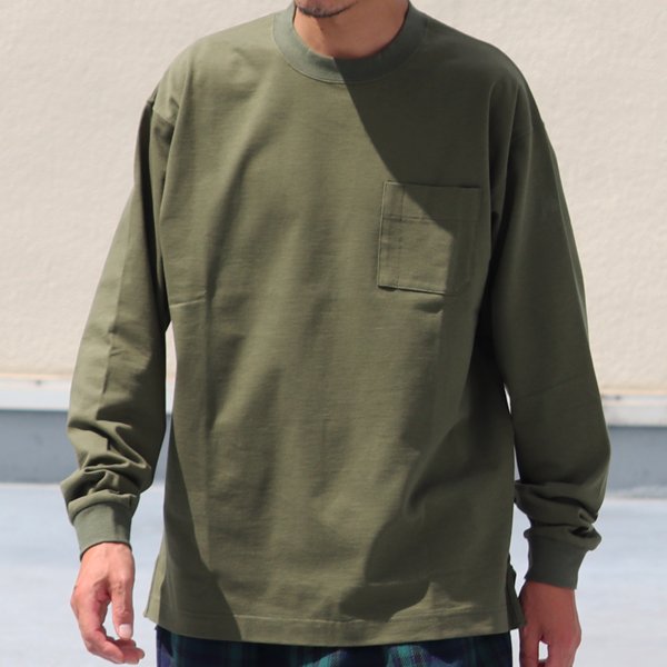 画像12: VORTEX 8オンス(MVS天竺)グラスポケ付きクルーネック テーパード 長袖Tee『MADE IN JAPAN』『日本製』 / Upscape Audience