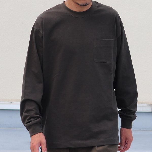 画像3: VORTEX 8オンス(MVS天竺)グラスポケ付きクルーネック テーパード 長袖Tee『MADE IN JAPAN』『日本製』 / Upscape Audience