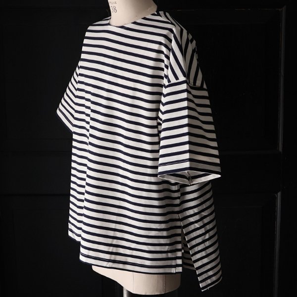 画像18: VORTEX 8オンス（MVS天竺）ボーダー サイドスリット Aライン ハーフスリーブ Tシャツ【MADE IN JAPAN】『日本製』/ Upscape Audience