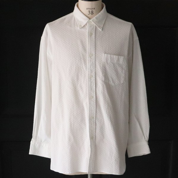 画像20: レノクロス（からみ織）ボタンダウン ボクシーAライン 長袖シャツ【MADE IN JAPAN】『日本製』/ Upscape Audience