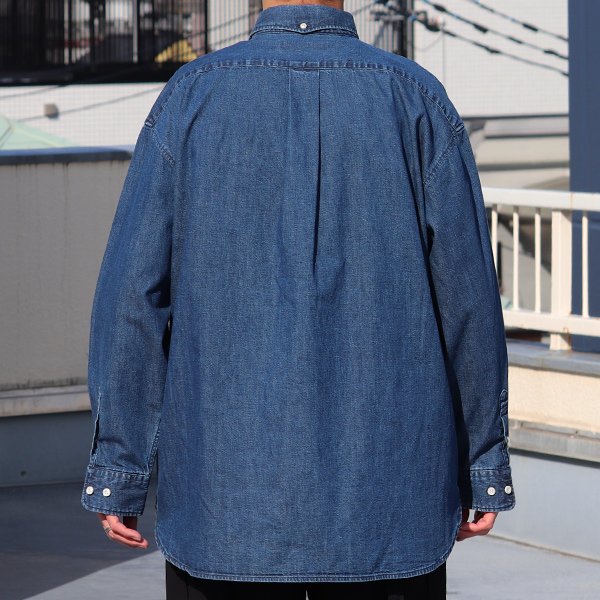 画像6: 「備後」 7オンス ムラデニム 釦ダウン ボク シーAライン 長袖シャツ【MADE IN JAPAN】『日本製』/ Upscape Audience