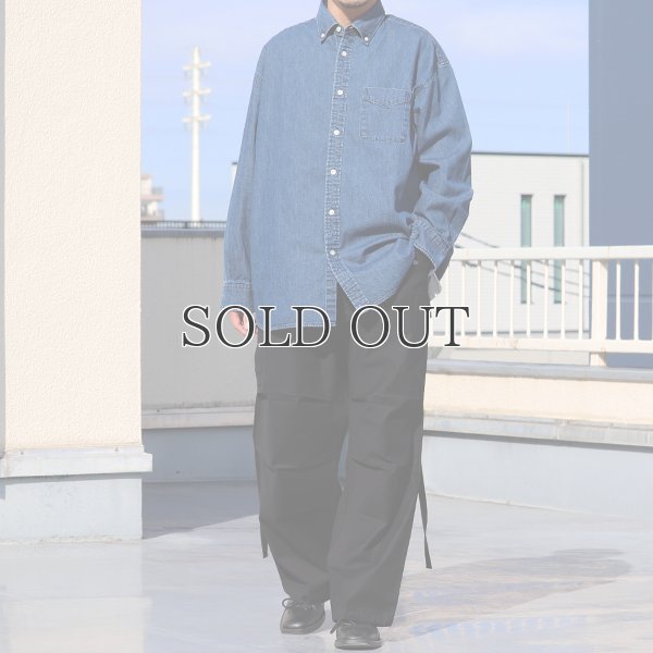 画像7: 「備後」 7オンス ムラデニム 釦ダウン ボク シーAライン 長袖シャツ【MADE IN JAPAN】『日本製』/ Upscape Audience
