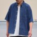画像3: 「備後」 7オンス ムラデニム 釦ダウン ボク シーAライン ハーフスリーブシャツ【MADE IN JAPAN】『日本製』/ Upscape Audience