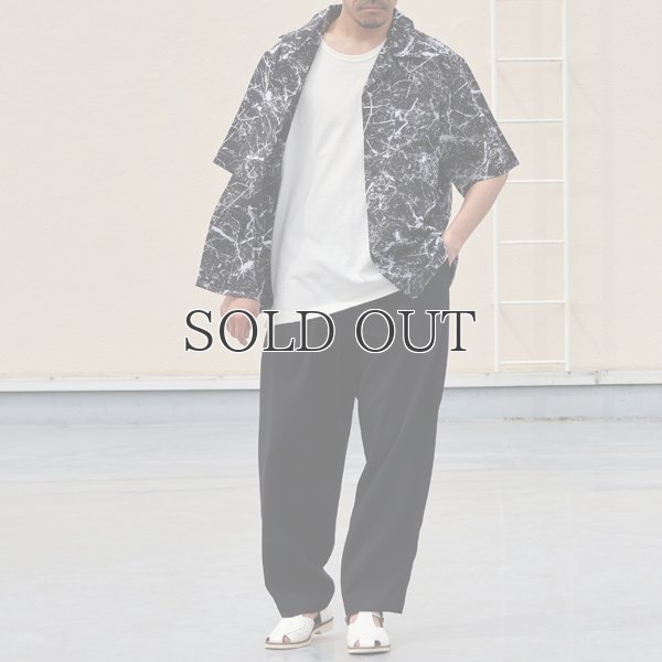 画像6: 「丹後」 レーヨンライク ピーチファイユ ブラッシュ&マーブルパターン オープンカラー ハーフスリーブシャツ【MADE IN JAPAN】『日本製』/ Upscape Audience