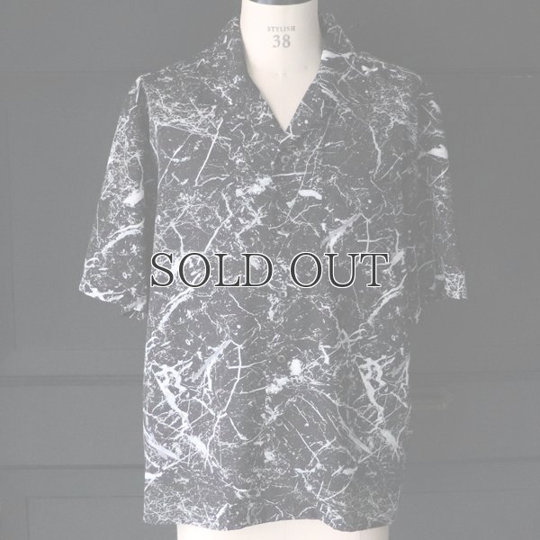 画像8: 「丹後」 レーヨンライク ピーチファイユ ブラッシュ&マーブルパターン オープンカラー ハーフスリーブシャツ【MADE IN JAPAN】『日本製』/ Upscape Audience