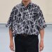 画像7: 「丹後」レーヨンライク ピーチファイユ ネオン&リーフパターン レギュラーカラー ハーフスリーブシャツ【MADE IN JAPAN】『日本製』/ Upscape Audience (7)