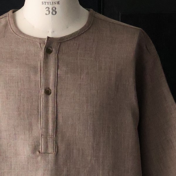 画像17: Naturemier™️(ナチュレミア)TECH リネンライク メランジクロス クルーネック スリーピング ハーフスリーブシャツ【MADE IN JAPAN】『日本製』/ Upscape Audience