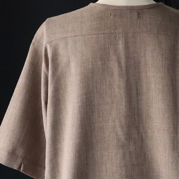 画像18: Naturemier™️(ナチュレミア)TECH リネンライク メランジクロス クルーネック スリーピング ハーフスリーブシャツ【MADE IN JAPAN】『日本製』/ Upscape Audience