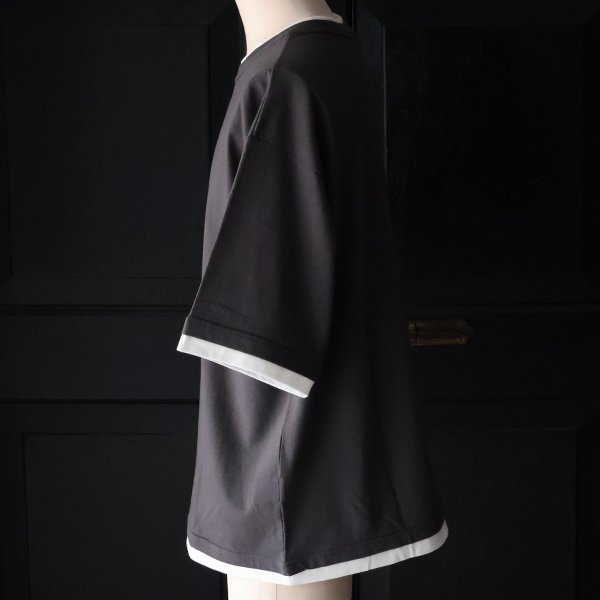 画像16: 「丹後」度詰天竺 (6オンス) フェイクレイヤード クルーネック ハーフスリーブ Tシャツ【MADE IN JAPAN】『日本製』/ Upscape Audience