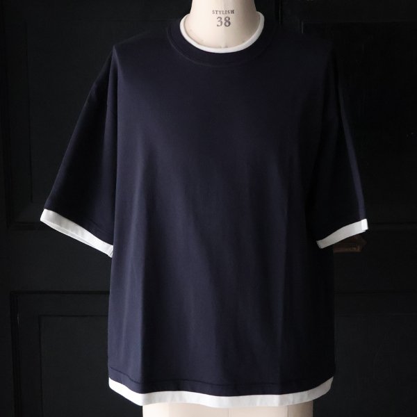 画像17: 「丹後」度詰天竺 (6オンス) フェイクレイヤード クルーネック ハーフスリーブ Tシャツ【MADE IN JAPAN】『日本製』/ Upscape Audience