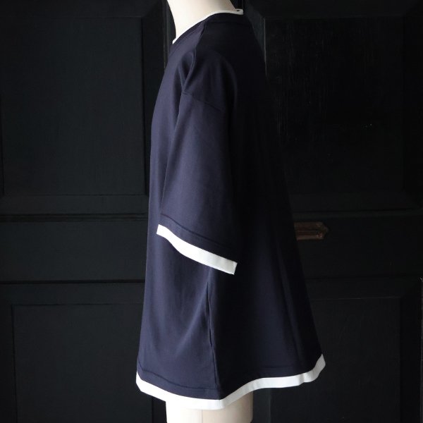 画像18: 「丹後」度詰天竺 (6オンス) フェイクレイヤード クルーネック ハーフスリーブ Tシャツ【MADE IN JAPAN】『日本製』/ Upscape Audience