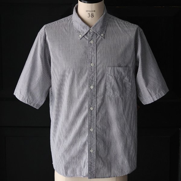 画像31: 日本製 ワンウォッシュ ボタンダウン 半袖 テーパードシャツ【MADE IN JAPAN】『日本製』/ Upscape Audience