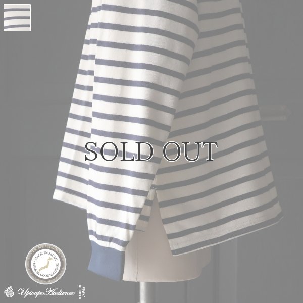 画像1: 「尾州」セーターライク天竺（6.5オンス） クルーネック サイドスリット  長袖 Tシャツ【MADE IN JAPAN】『日本製』/ Upscape Audience