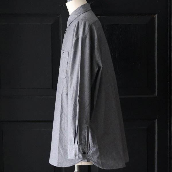 画像13: 播州織 ダンガリー レギュラーカラー ボクシーAライン 長袖ワークシャツ【MADE IN JAPAN】『日本製』/ Upscape Audience