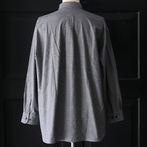 画像14: 播州織 ダンガリー レギュラーカラー ボクシーAライン 長袖ワークシャツ【MADE IN JAPAN】『日本製』/ Upscape Audience