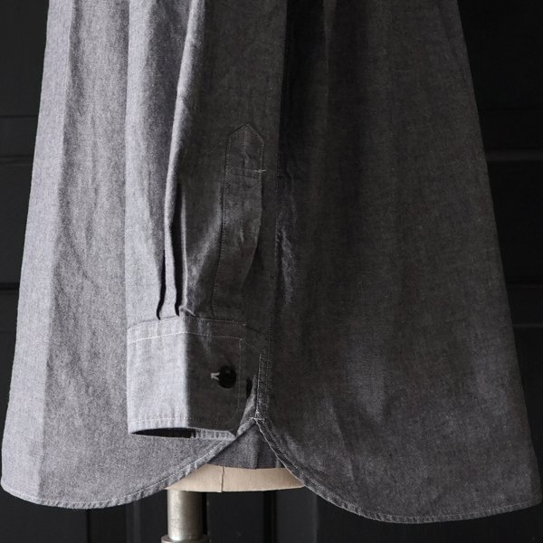 画像18: 播州織 ダンガリー レギュラーカラー ボクシーAライン 長袖ワークシャツ【MADE IN JAPAN】『日本製』/ Upscape Audience