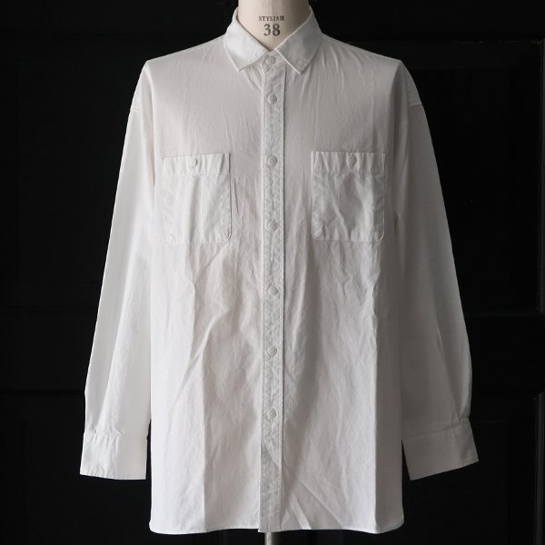 画像7: 播州織 ダンガリー レギュラーカラー ボクシーAライン 長袖ワークシャツ【MADE IN JAPAN】『日本製』/ Upscape Audience