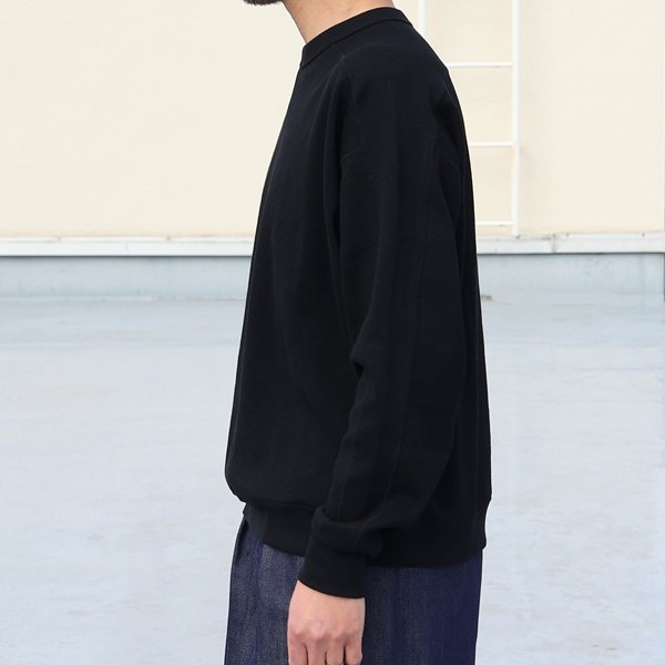 画像4: 「和歌山」 空紡糸(オープンエンド) ハニカムニット (9オンス) クルーネック ミリタリースリーブ 長袖 ニットソー【MADE IN JAPAN】『日本製』 / Upscape Audience