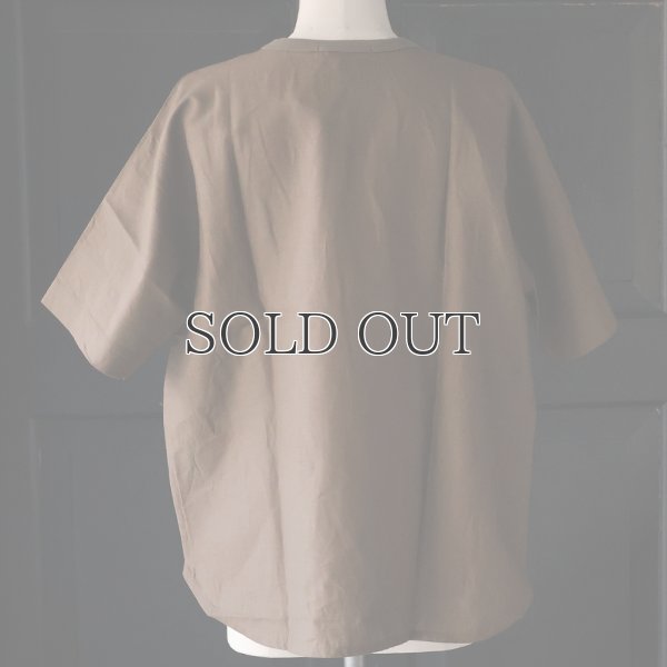 画像14: 「遠州」綿麻シーチング グラスポケット付 ヘムラウンド ハーフスリーブ フハクTシャツ【MADE IN JAPAN】『日本製』/ Upscape Audience