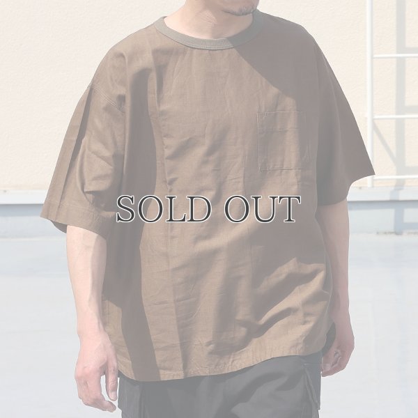 画像3: 「遠州」綿麻シーチング グラスポケット付 ヘムラウンド ハーフスリーブ フハクTシャツ【MADE IN JAPAN】『日本製』/ Upscape Audience