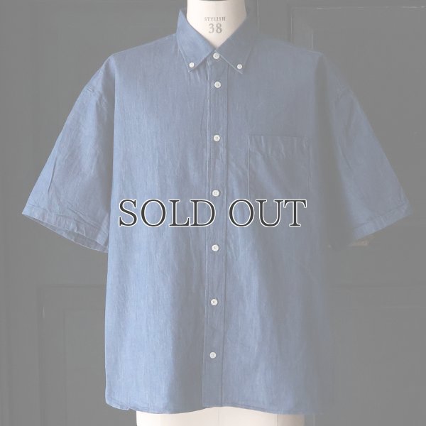 画像10: 「備後」 6オンス ムラデニム 釦ダウン ボク シーAライン ハーフスリーブシャツ【MADE IN JAPAN】『日本製』/ Upscape Audience