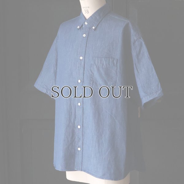 画像11: 「備後」 6オンス ムラデニム 釦ダウン ボク シーAライン ハーフスリーブシャツ【MADE IN JAPAN】『日本製』/ Upscape Audience