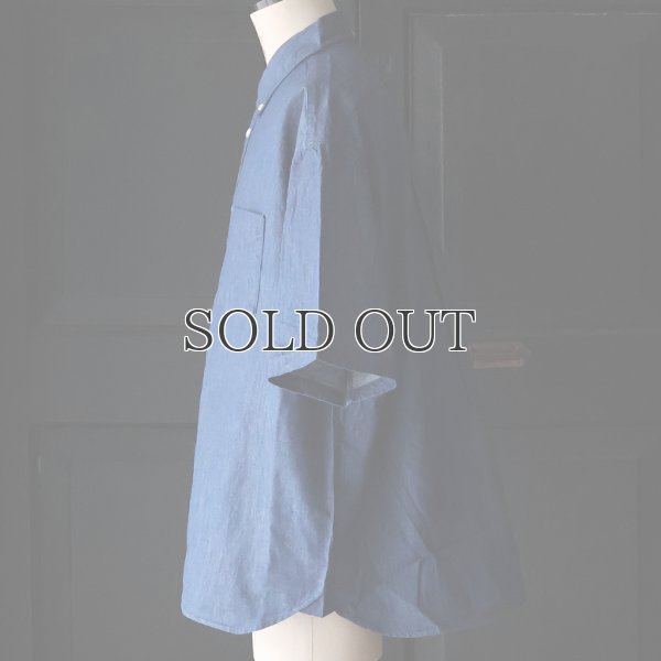 画像12: 「備後」 6オンス ムラデニム 釦ダウン ボク シーAライン ハーフスリーブシャツ【MADE IN JAPAN】『日本製』/ Upscape Audience