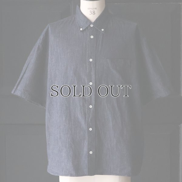 画像6: 「備後」 6オンス ムラデニム 釦ダウン ボク シーAライン ハーフスリーブシャツ【MADE IN JAPAN】『日本製』/ Upscape Audience