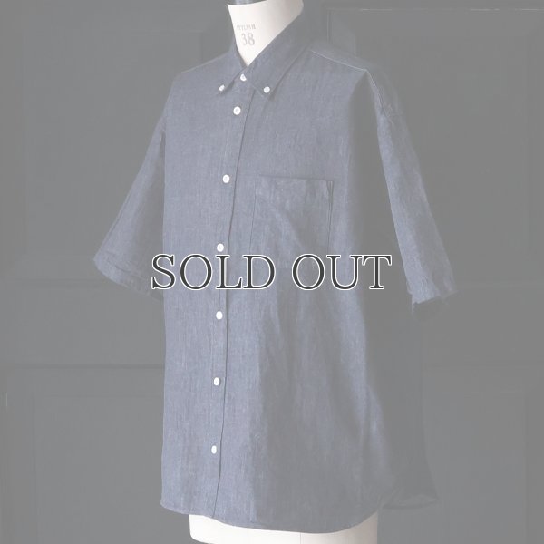 画像7: 「備後」 6オンス ムラデニム 釦ダウン ボク シーAライン ハーフスリーブシャツ【MADE IN JAPAN】『日本製』/ Upscape Audience