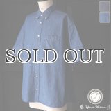 「備後」 6オンス ムラデニム 釦ダウン ボク シーAライン ハーフスリーブシャツ【MADE IN JAPAN】『日本製』/ Upscape Audience