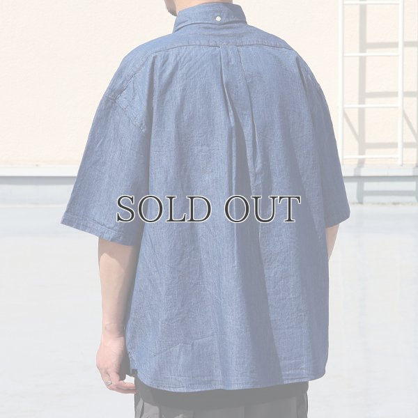 画像6: 「備後」 6オンス ムラデニム 釦ダウン ボク シーAライン ハーフスリーブシャツ【MADE IN JAPAN】『日本製』/ Upscape Audience 