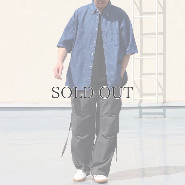 画像7: 「備後」 6オンス ムラデニム 釦ダウン ボク シーAライン ハーフスリーブシャツ【MADE IN JAPAN】『日本製』/ Upscape Audience 