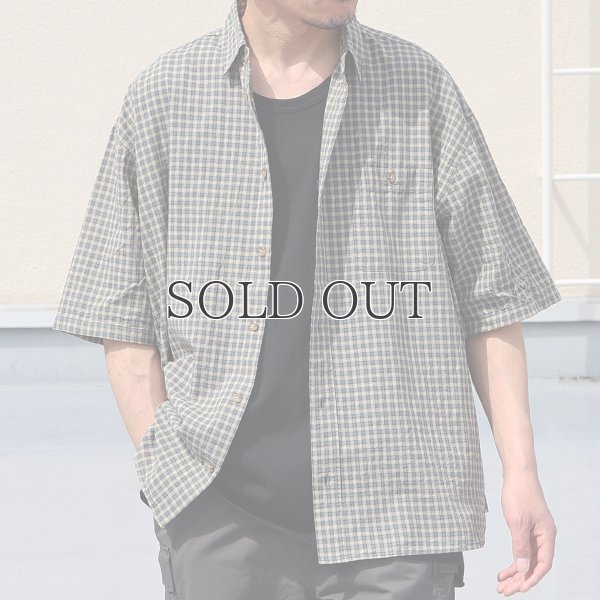画像4: 播州織 ドビーミニチェック レギュラーカラー ボクシーAライン ハーフスリーブ ワーク シャツ【MADE IN JAPAN】『日本製』/ Upscape Audience