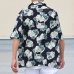 画像4: 「丹後」 ライトアムンゼン(梨地) ジャパニーズ カスリライクプリント オープンカラー ハーフスリーブシャツ【MADE IN JAPAN】『日本製』/ Upscape Audience
