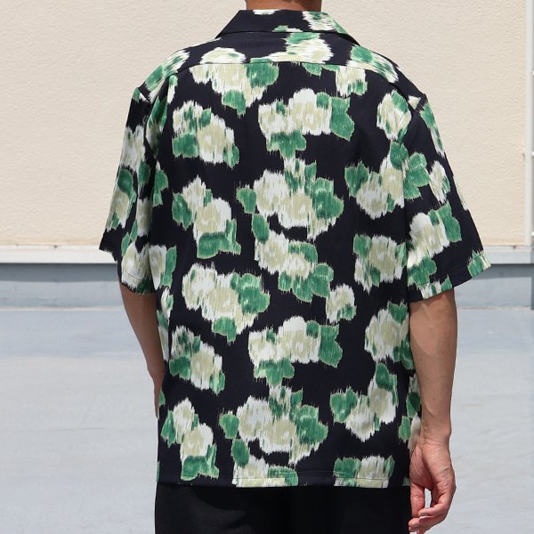 画像4: 「丹後」 ライトアムンゼン(梨地) ジャパニーズ カスリライクプリント オープンカラー ハーフスリーブシャツ【MADE IN JAPAN】『日本製』/ Upscape Audience