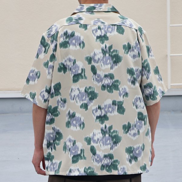画像4: 「丹後」 ライトアムンゼン(梨地) ジャパニーズ カスリライクプリント オープンカラー ハーフスリーブシャツ【MADE IN JAPAN】『日本製』/ Upscape Audience