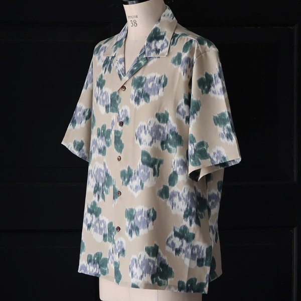 画像7: 「丹後」 ライトアムンゼン(梨地) ジャパニーズ カスリライクプリント オープンカラー ハーフスリーブシャツ【MADE IN JAPAN】『日本製』/ Upscape Audience