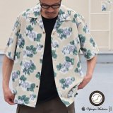 「丹後」 ライトアムンゼン(梨地) ジャパニーズ カスリライクプリント オープンカラー ハーフスリーブシャツ【MADE IN JAPAN】『日本製』/ Upscape Audience