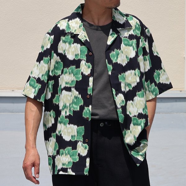 画像3: 「丹後」 ライトアムンゼン(梨地) ジャパニーズ カスリライクプリント オープンカラー ハーフスリーブシャツ【MADE IN JAPAN】『日本製』/ Upscape Audience