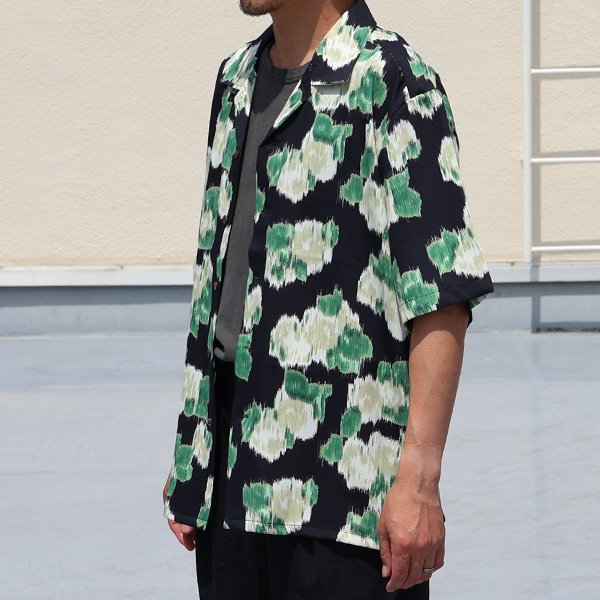 画像5: 「丹後」 ライトアムンゼン(梨地) ジャパニーズ カスリライクプリント オープンカラー ハーフスリーブシャツ【MADE IN JAPAN】『日本製』/ Upscape Audience