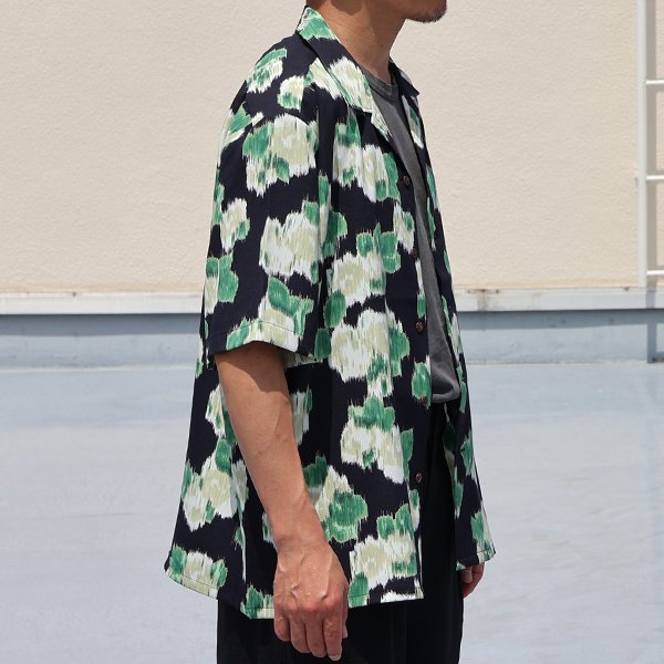 画像6: 「丹後」 ライトアムンゼン(梨地) ジャパニーズ カスリライクプリント オープンカラー ハーフスリーブシャツ【MADE IN JAPAN】『日本製』/ Upscape Audience