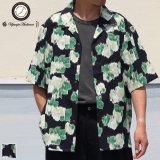 「丹後」 ライトアムンゼン(梨地) ジャパニーズ カスリライクプリント オープンカラー ハーフスリーブシャツ【MADE IN JAPAN】『日本製』/ Upscape Audience