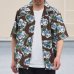 画像2: 「丹後」 ライトアムンゼン(梨地) ジャパニーズ カスリライクプリント オープンカラー ハーフスリーブシャツ【MADE IN JAPAN】『日本製』/ Upscape Audience (2)