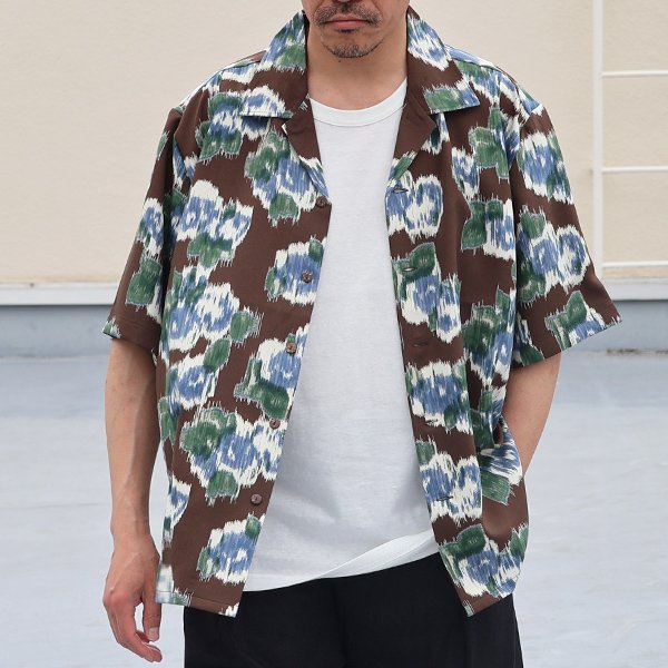 画像3: 「丹後」 ライトアムンゼン(梨地) ジャパニーズ カスリライクプリント オープンカラー ハーフスリーブシャツ【MADE IN JAPAN】『日本製』/ Upscape Audience